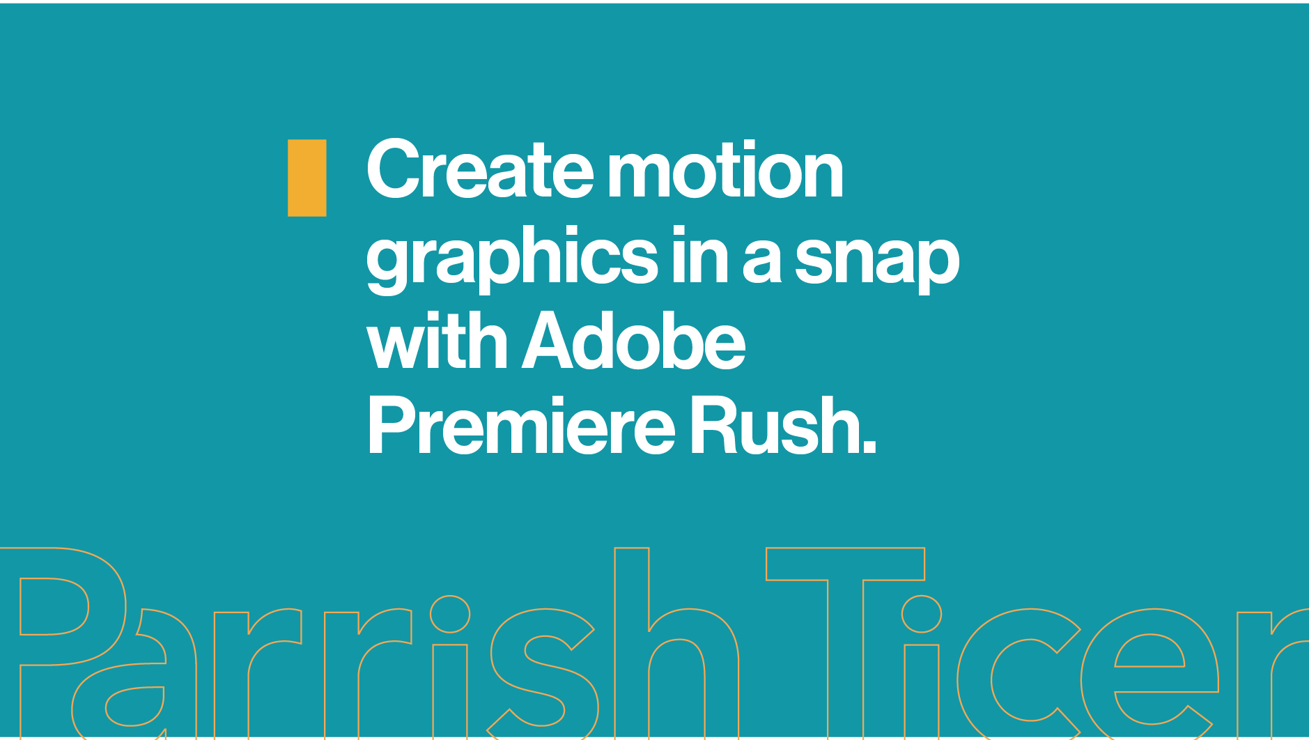 They named it Rush, which is a good thing in my book.