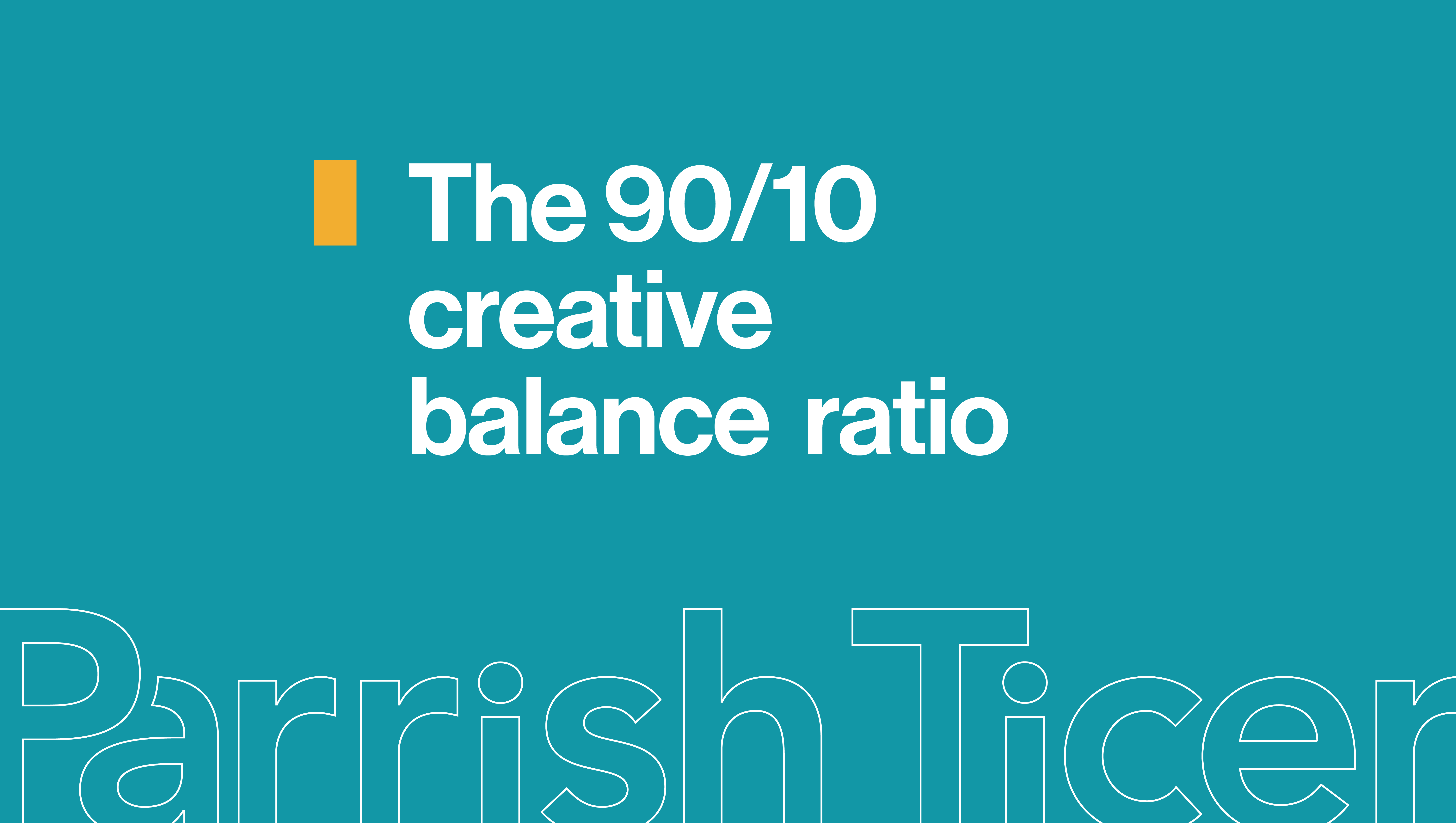 Use this ratio to find the perfect creative balance.